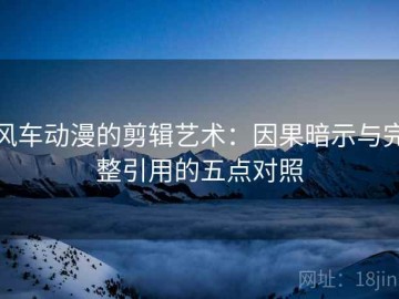 风车动漫的剪辑艺术：因果暗示与完整引用的五点对照