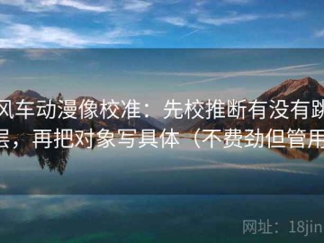 风车动漫像校准：先校推断有没有跳层，再把对象写具体（不费劲但管用）