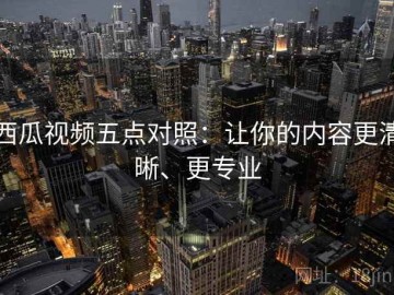 西瓜视频五点对照：让你的内容更清晰、更专业