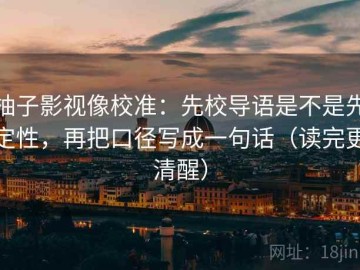 柚子影视像校准：先校导语是不是先定性，再把口径写成一句话（读完更清醒）